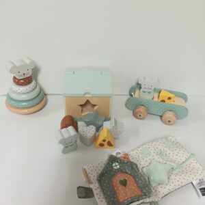 Set de juguetes educativos de madera y tela