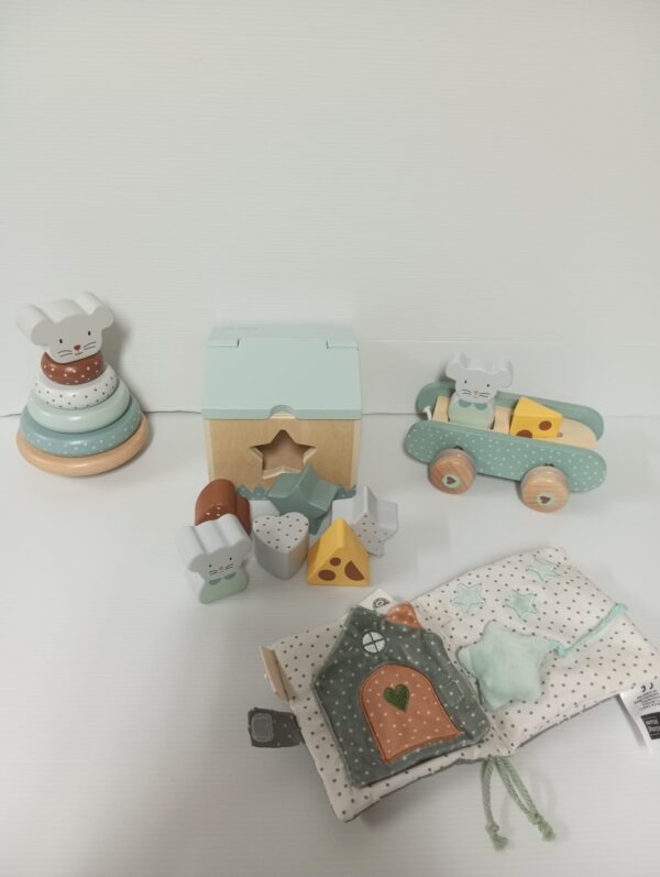 Set de juguetes educativos de madera y tela