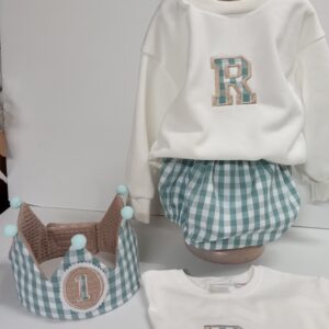 Conjunto 1: Corona + Camiseta + Ranita (Cumpleaños)