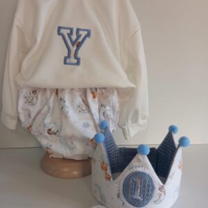 Conjunto 1: Corona + Camiseta + Ranita (Cumpleaños)